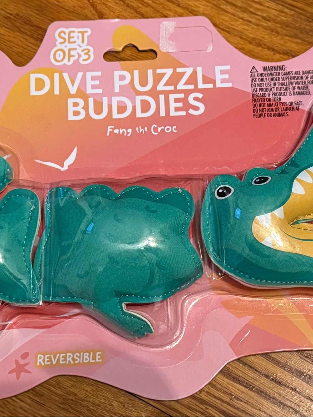 Dive Puzzle Buddies Reversible Croc Set of 3 - Teal